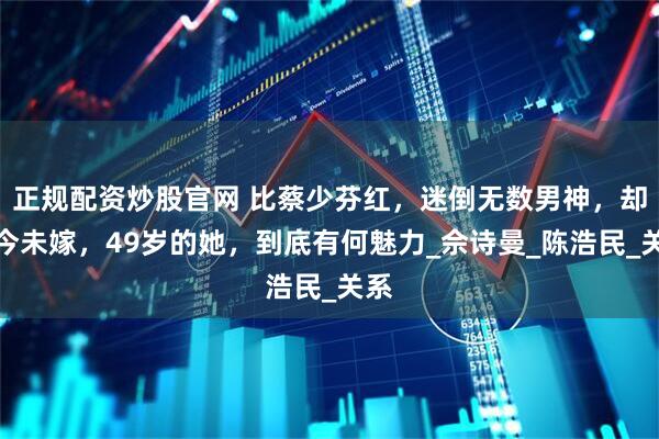 正规配资炒股官网 比蔡少芬红，迷倒无数男神，却至今未嫁，49岁的她，到底有何魅力_佘诗曼_陈浩民_关系