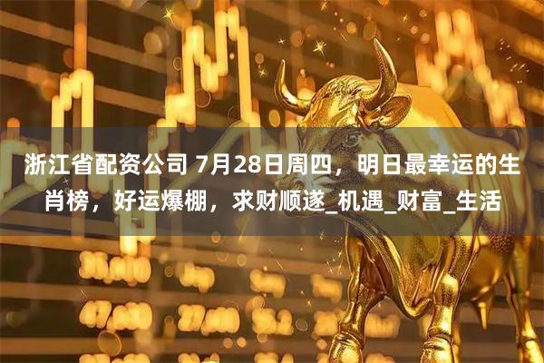 浙江省配资公司 7月28日周四，明日最幸运的生肖榜，好运爆棚，求财顺遂_机遇_财富_生活